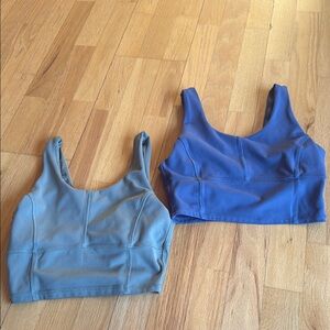 Danskin medium corset sports bras green and blue